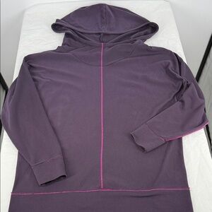 The North Face Sweatshirt Wm Large Purple Pullover Hoodie Lightweight *Flaws